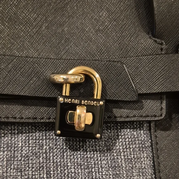 Henri Bendel Black and Gray Convertible Bag - Picture 3 of 7